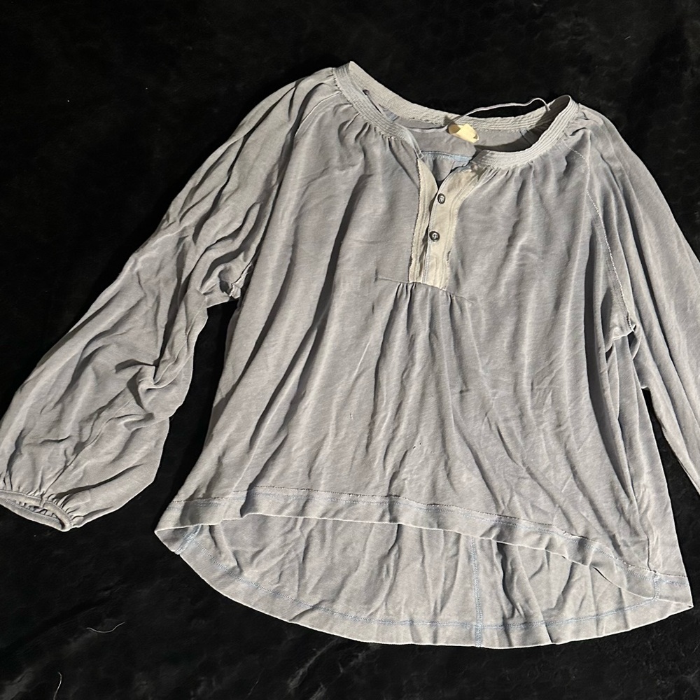 We The Free Light Blue Blouse